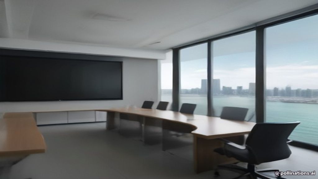 Modern meeting room in Batam equipped with fast Wi-Fi and professional presentation displays.